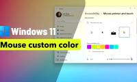 Instructions to change mouse cursor color on Windows 11