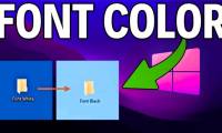 Instructions to change the font color of icons on Windows