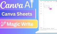 Instructions on creating Canva Sheets using Magic Write