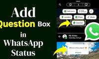 Instructions for posting question status on WhatsApp