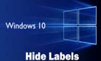 Instructions for setting up and hiding labels on the Windows 10 Taskbar
