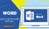 Instructions for standard margins in Word in cm