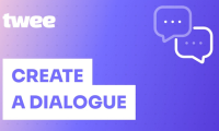 Instructions on creating dialogue for a topic on Twitter.