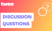 Instructions on creating discussion questions for English lessons on Twitter