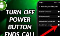 Instructions on how to disable the call end button on Android.