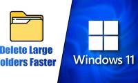 Instructions to delete large folders quickly on Windows 11
