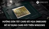 Instructions to turn off onboard graphics card to use discrete card