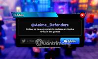 Latest Anime Defenders code and how to enter code