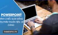 PowerPoint presentation with keyboard, slide shortcuts