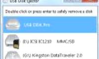 Safely disconnect the USB device using the USB Disk Ejector.