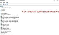 The computer does not have a HID-compliant touch screen, what should I do?
