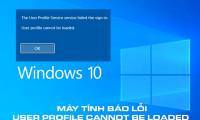 The computer reports the error user profile cannot be loaded, how to fix it?