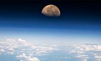 The moon looks majestic when viewed from the International Space Station ISS