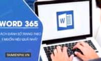 The most effective way to number pages in Word 365 as desired