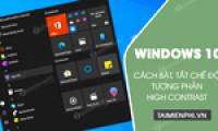 The simplest way to turn on and off High Contrast on Windows 10