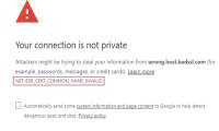 What is net err_cert_common_name_invalid error and how to fix it