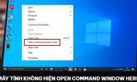 What to do when open command window here does not appear?