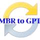 Convert MBR to GPT on your hard drive without losing data using Aomei Partition Assistant.