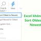 Excel does not have Sort Oldest to Newest, what should I do?