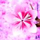 How to make paper cherry blossoms, folding cherry blossoms from paper.