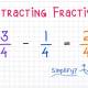 How to subtract fractions