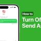How to turn off sending SMS messages on iPhone