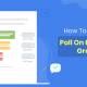 Instructions on creating a poll in a Facebook group.