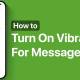 Instructions to enable message vibration on iPhone