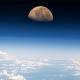 Photo of The moon looks majestic when viewed from the International Space Station ISS