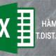 The T.DIST.2T function in Excel